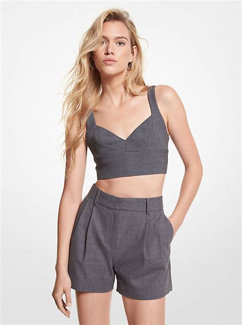 capital bra michael kors|Wool Flannel Blend Bra Top .